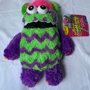 Worry Monster Plush Toy - Green and Purple